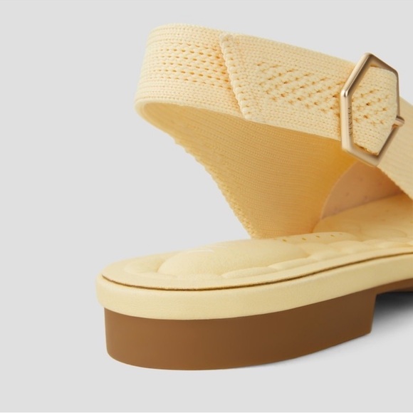 VIVAIA Womens Yellow Slingback Flats
Square Toe Buckle Dressy Knit Shoes US/8 - Picture 3 of 8